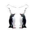 Miniatyrbilde 1 av 4: Earrings - Penguin - Acrylic White