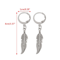 Miniatyrbillede 3 af 3: Creoler Fjäder Feather Rostfria Ringar Örhängen Fjädrar Silver