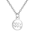 Miniatyrbilde 1 av 4: Necklace - Aquarius - Zodiac - Stainless steel Silver