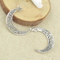 Miniatyrbillede 2 af 2: Earrings - Crescent Moon - Pentagram - Bronze Bronze