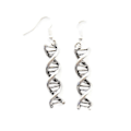 Miniatyrbillede 1 af 3: Örhängen DNA Spiral Molekyl Kemi XL Rostfri krok Silver