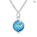 Miniatyrbilde 4 av 6: Halsband Fjäll Drake Sjöjungfru Fantasy Dragon Scale 5 färger 55/lila