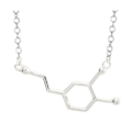Miniatyrbilde 1 av 2: Halsband Dopamin Molekyl Signalsubstans Kemi Molecule Silver