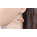 Pikkukuva 3 / 5: Earrings - Snail - Acrylic White