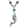 Miniatyrbillede 1 af 3: Halsband SJÖJUNGFRU SIREN Mermaid Rostfri Kedja Fjäll Fantasy 46/Sjöjungfru/x3fjäll