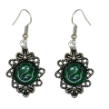 Miniatyrbilde 2 av 3: Halsband Örhängen 3-delat Slytherin Hogwarts Harry Potter Green
