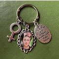 Miniatyrbilde 2 av 4: Nyckelring Frida Kahlo Silver Feminist Feminism Ikon Symboler Multicolor
