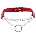 Pikkukuva 1 / 5: Choker - O-ring - Chain - Red Red
