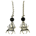 Pikkukuva 2 / 2: Earrings - Spider - Chain - Bead Black