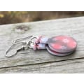 Miniatyrbillede 3 af 6: Earrings - Christmas tree ball - Acrylic Red
