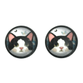 Pikkukuva 1 / 2: Earrings - Cat - Black/White Multicolor