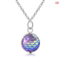 Miniatyrbilde 5 av 6: Halsband Fjäll Drake Sjöjungfru Fantasy Dragon Scale 5 färger 55/blå