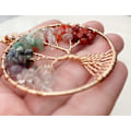 Pikkukuva 2 / 2: Necklace - Tree of Life - Chakra - Long Chain - Gold Multicolor