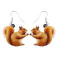 Pikkukuva 1 / 4: Earrings - Squirrel - Enamel Multicolor