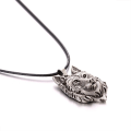 Miniatyrbild 2 av 3: Halsband Varg Amulett Fenrisulv Rem Wolf Silver