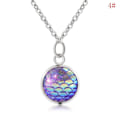 Pikkukuva 5 / 6: Halsband Fjäll Drake Sjöjungfru Fantasy Dragon Scale 5 färger 55/opal