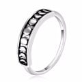 Miniatyrbillede 1 af 3: Ring - Moon - Phases - 2 Sizes Silver 8