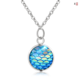 Pikkukuva 4 / 6: Halsband Fjäll Drake Sjöjungfru Fantasy Dragon Scale 5 färger 55/opal