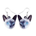 Pikkukuva 1 / 5: Earrings - Cat - Siamese - Acrylic Multicolor