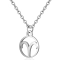 Miniatyrbild 1 av 4: Halsband Stjärntecken VÄDUREN Zodiak Aries Rostfritt Stål Silver