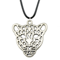 Miniatyrbillede 1 af 3: Necklace - Leopard - Silver - Cord Silver