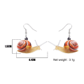 Pikkukuva 4 / 5: Earrings - Snail - Acrylic White