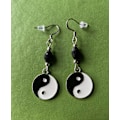 Miniatyrbillede 2 af 4: Earrings - YinYang - Bead - Black Multicolor