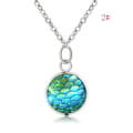 Pikkukuva 3 / 6: Halsband Fjäll Drake Sjöjungfru Fantasy Dragon Scale 5 färger 55/opal