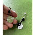 Miniatyrbillede 4 af 4: Earrings - YinYang - Bead - Black Multicolor