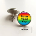 Miniatyrbild 2 av 2: Örhängen Born This Way HBTQ Pride LGBT Regnbågssmycke multifärg