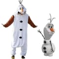 Olaf Frost Vuxen Snögubbe Kostym Pyjamas Sovkläder M - Perfekt M