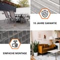 Miniatyrbillede 4 af 4: Sort rektangulær rør-endekappe 60x30 mm – Pakke med 5 – UV-resistent polyethylen – Nem, limfri installation