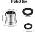 Miniatyrbillede 2 af 5: 2-delt han-til-han haneadapter 22/24 mm, 22 mm han til han NPT-gevind, velegnet til køkkenvandfilterlufter