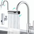 Vattenfall Köksblandare - CALDION - 360° Svängbar - 3 Lägen - Vit/Silver