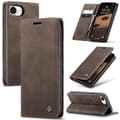 Kompatibel med iPhone 16e Plånboksfodral CASEME 013-serien PU Läder Telefonfodral Ställ Multifärgad Coffee