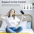 Miniatyrbilde 3 av 5: USB C Adapter 3.5mm Jack med Hurtiglading OTG Adapter, Type C til Aux Splitter Hodetelefon Audio (Hvit)