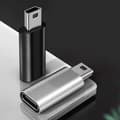 Miniatyrbillede 3 af 5: USB C til Mini USB Adapter Type C Hun til Mini USB Han Konverter Stik Sølvgrå
