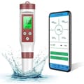 7-i-1 elektronisk pH-mätare – Bluetooth – 0,01 noggrannhet – Automatisk kalibrering – För dricksvatten, akvarium, pool - precision0