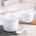 Miniatyrbillede 3 af 5: Risdamper God isolering Ergonomisk håndtag Spændedesign Mikrobølgeovn Risdamper Grøntsager Gul White S