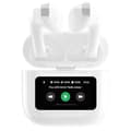 Trådlösa Bluetooth-hörlurar, brusreducerande Bluetooth-hörlurar, fullfärgsskärm in-ear-hörlurar, kompatibla med iPhone och Android. A12pro White