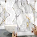 Kakeldekor - Marmor - Guld Marmor - 30x30 cm - 10-pack, Vattentät PVC