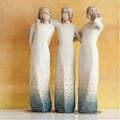 Willow-Tree \"By My Side\" Handmålad skulptur av 3 systrar