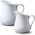 Tradisjonelt keramisk muggesett, 2 deler (450 ml, 3/4 pint) - (250 ml) - Hvit B+C
