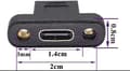 Miniatyrbild 3 av 5: USB Type C 3.1 Panelmonterad adapter USB-C 3.1 10Gbps hane till USB C hona panelmonterad skruvkabel stöder laddning, data, ljud, videokabel (0,3M/1ft)