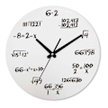 Miniatyrbild 1 av 5: Timelike Matematikklocka, Unik Väggklocka Modern Design Nymodig Matematikekvationsklocka - Varje Timme Markeras av en Enkel Matematikekvation white 6.2
