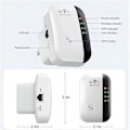 Miniatyrbild 2 av 5: WiFi-förlängare, WiFi-förlängare Signal Booster för hemmet, WiFi Range Extender, Trådlös Repeater, Långdistansförstärkare med Ethernet-port