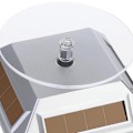 Miniatyrbild 4 av 5: 2 st Solcellsdriven Displayställ, Solcellsdriven Showcase 360 Graders Vridbar Plattspelare Roterande Klocka Telefon Smycken Organizer Displayställ Fäste Hållare Silver