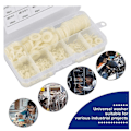 Miniatyrbild 5 av 5: 500 st Plastbrickor Nylon Plattbrickor M2/M2.5/M3/M4/M5/M6/M8/M10 Vita Tätningsbrickor för Industriella Fästelement null none