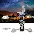 Miniatyrbild 4 av 5: 7 i 1 Nödöverlevnadsvisselpipa LED-lampa Termometer Kompass Multifunktionsvisselpipa för Vandring Klättring Gray White