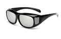 Polariserade solglasögon över glasögon runda solglasögon över Uv400 black frame white mercury